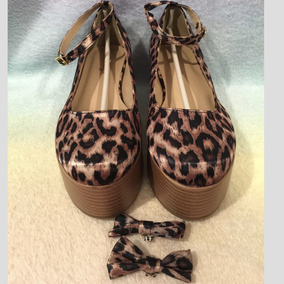 Yumetenbo Dream V leopard flatforms size L - Picture 2 of 6